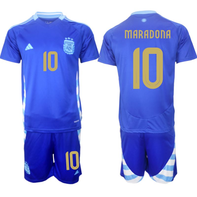 Men 2024-2025 Season Argentina away blue 10 Soccer Jerseys